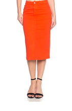 Carmen Denim Skirt- Orange